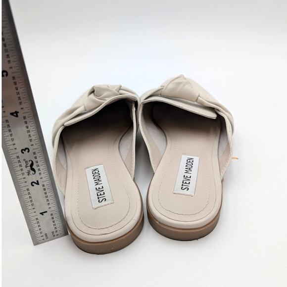 Steve Madden Chart Mule Flats Knotted Strap Women's Cream Size US8M EU38.5 - Picture 4 of 12